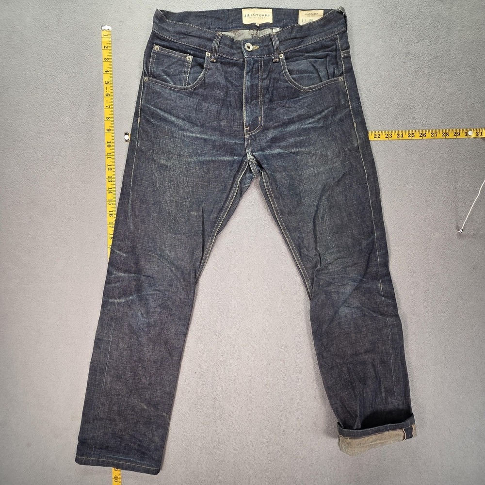 Raw Selvedge‎ Jeans Mens Indigo Regular Tapered Whiskers Honeycomb Fits 31x28